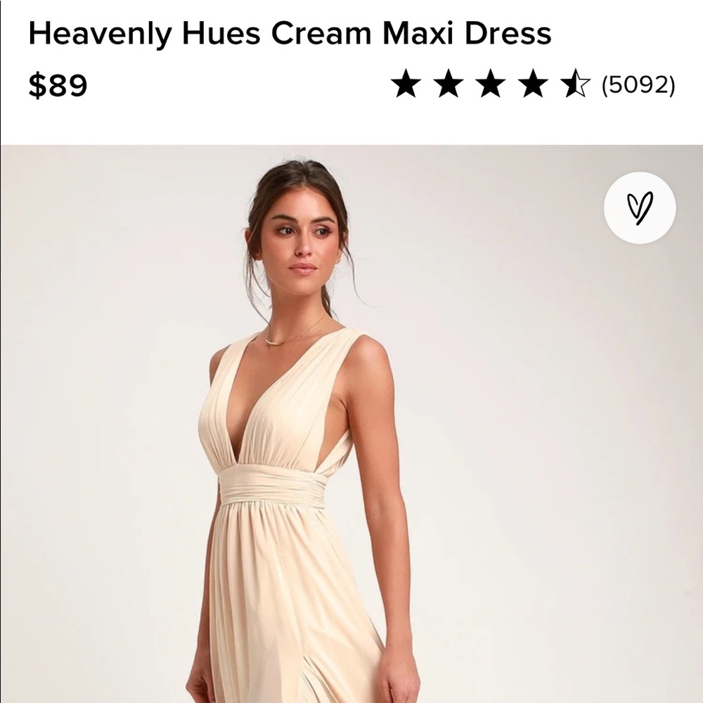 Cream colored Lulu's Heavenly Hues dress
